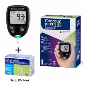 Ascensia Contour Plus Elite Bluetooth Özellikli Akıllı Şeker Ölçüm Cihazı + 50 Adet Strip