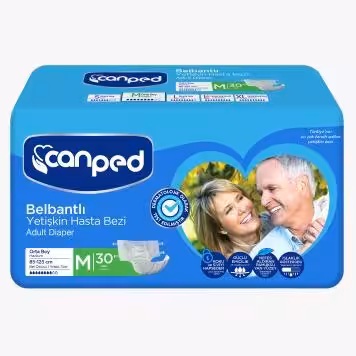 Canped Tekstil Yüzeyli Belbantlı Yetişkin Hasta Bezi XL 30'LU