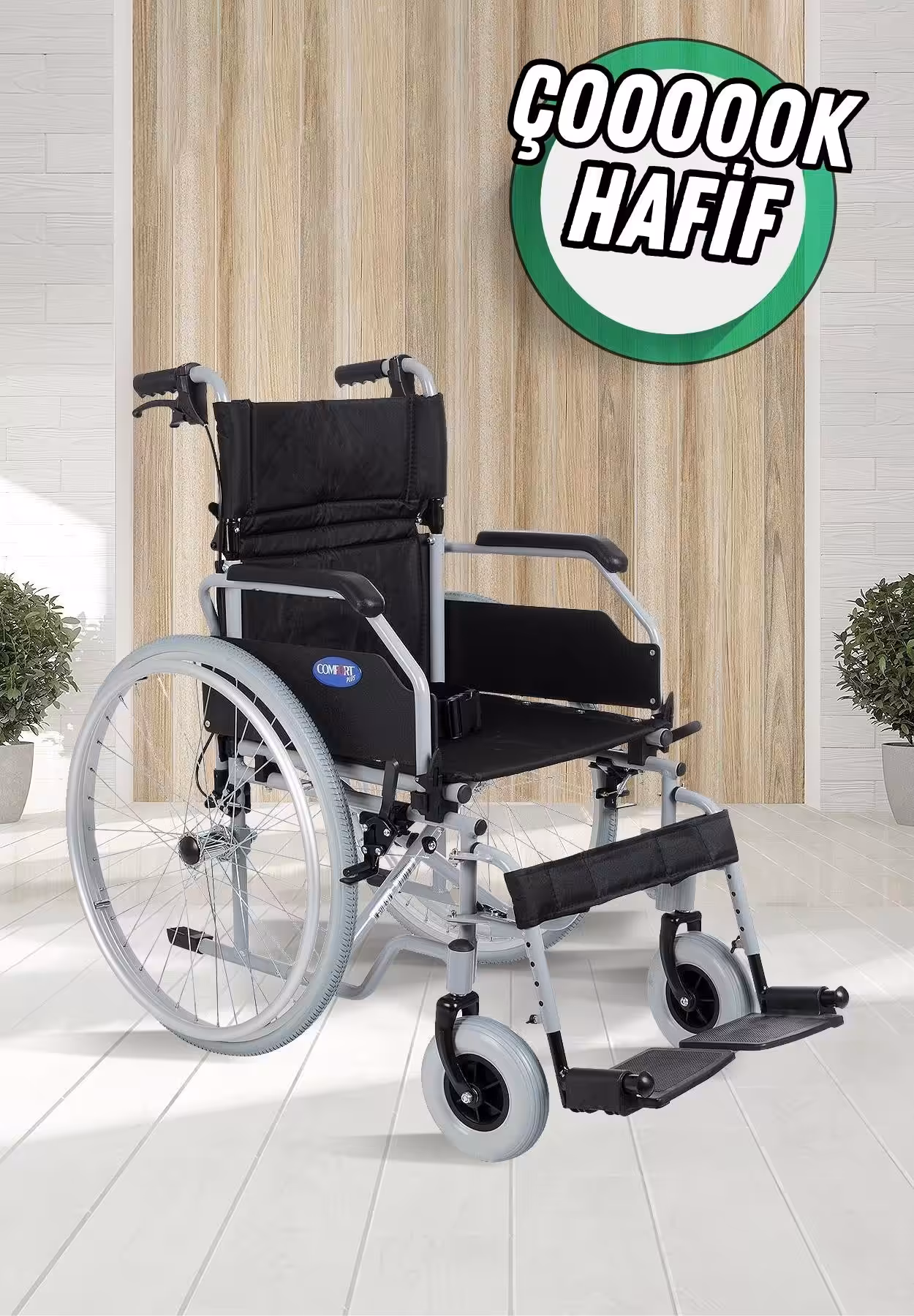 Comfort Plus Hafif Alüminyum Tekerlekli Sandalye Dm 321 45Cm