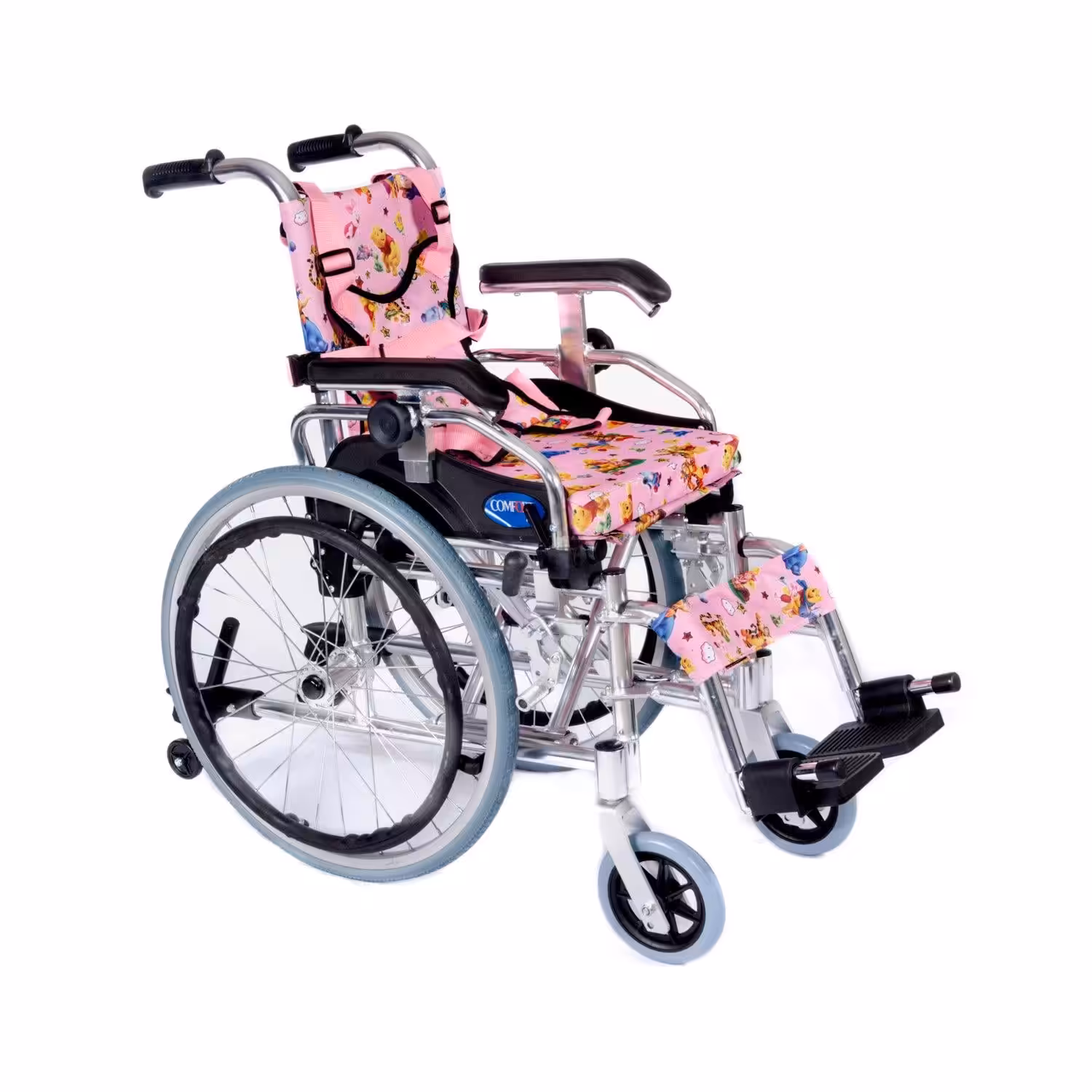 Comfort Plus Pediatrik Tekerlekli Sandalye Katlanabilir Oturma Genişliği Ayarı KY980LQ 30 (PEMBE)