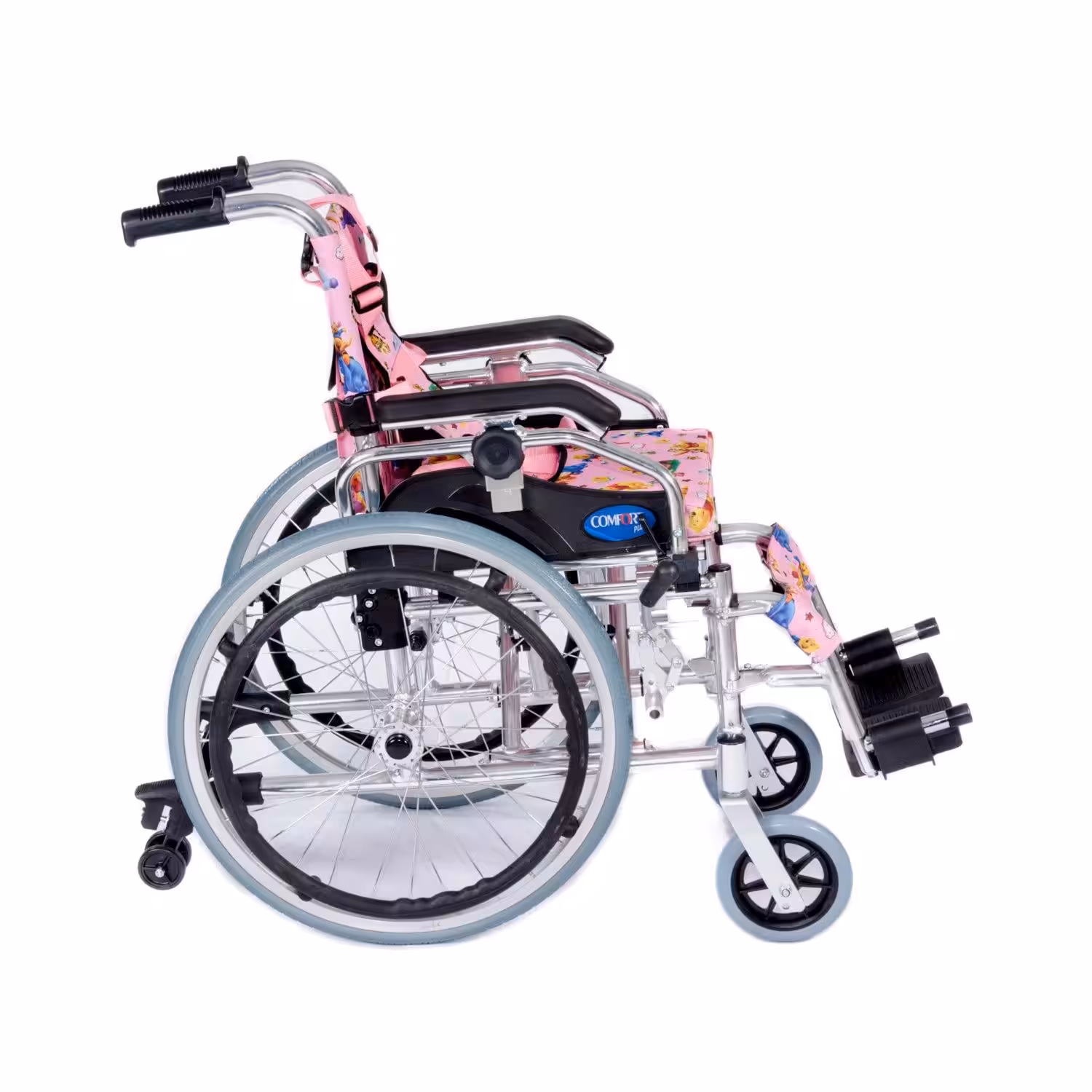 Comfort Plus Pediatrik Tekerlekli Sandalye Katlanabilir Oturma Genişliği Ayarı KY980LQ 30 (PEMBE)