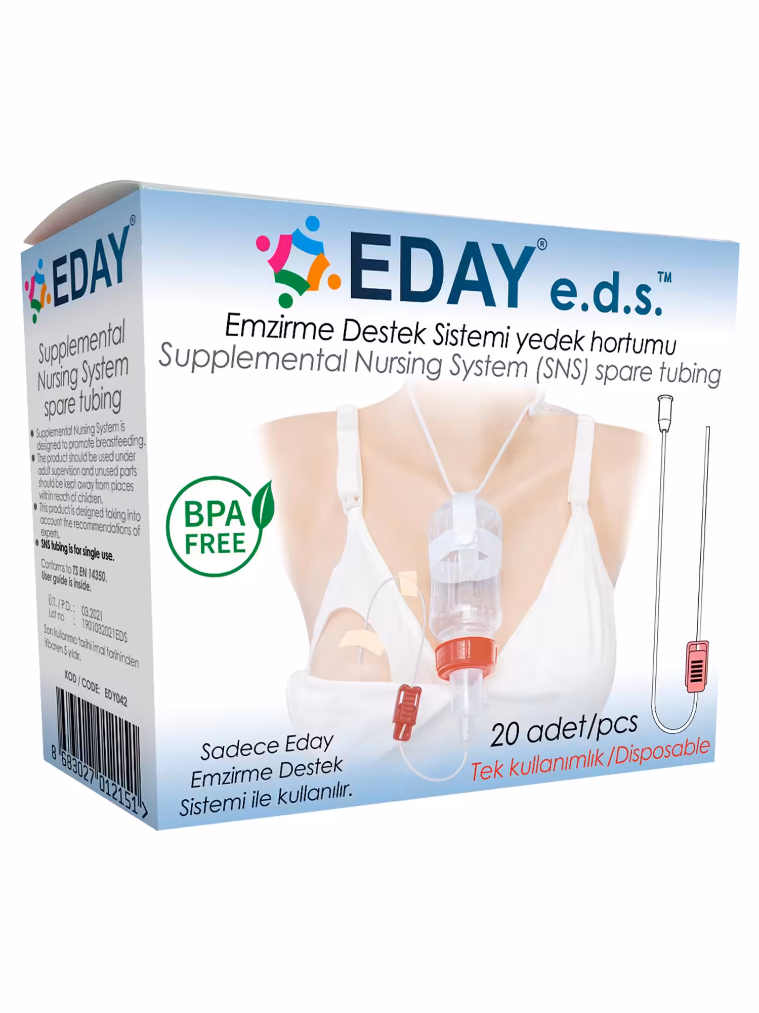 Eday Emzirme Destek Sistemi Tek Kullanımlık Sonda 20'li