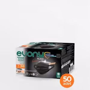 Evony 3 Katlı Siyah 50 Lik Maske