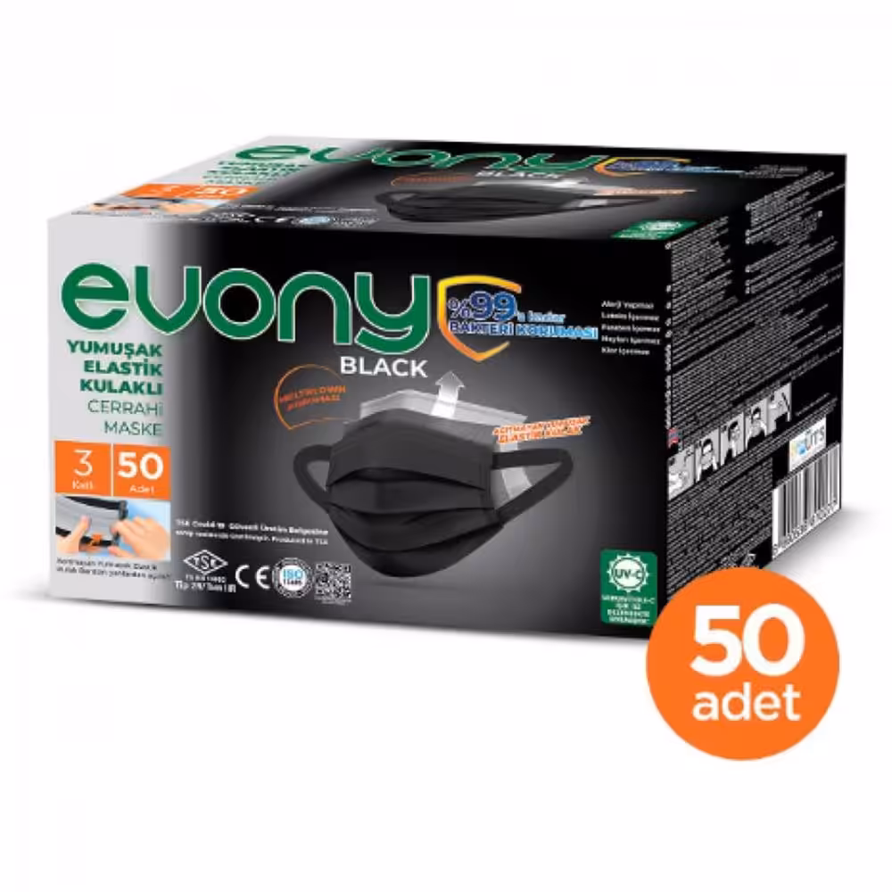 Evony 3 Katlı Siyah 50 Lik Maske