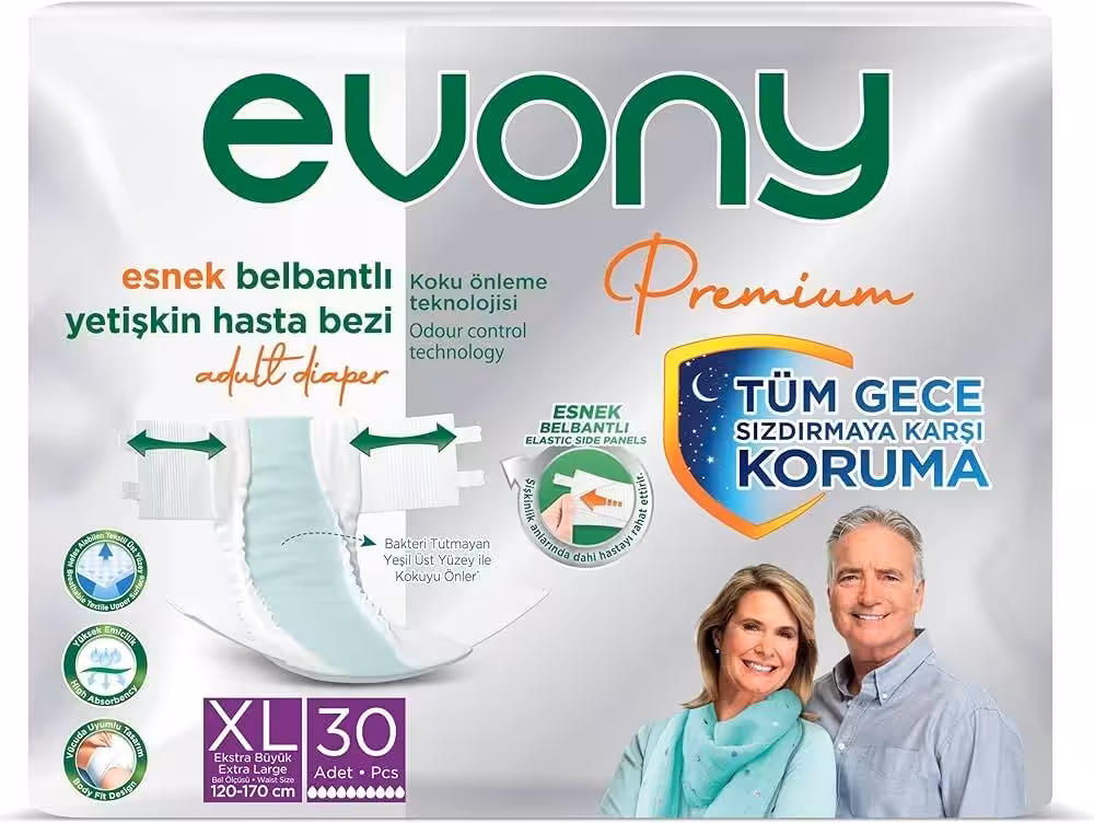 Evony Premium Gece Bel Bantlı Hasta Bezi 30'LU