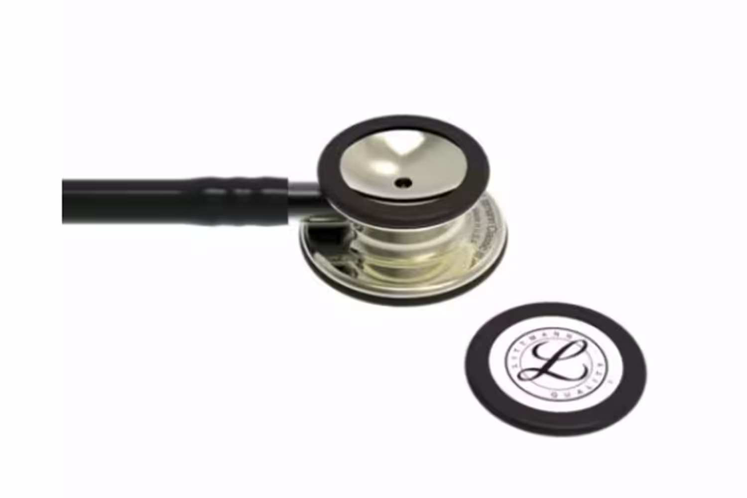 Littmann® Classic III™ Monitoring Stethoscope, Champagne Finish Chestpiece, Black Tube, Smoke Stem