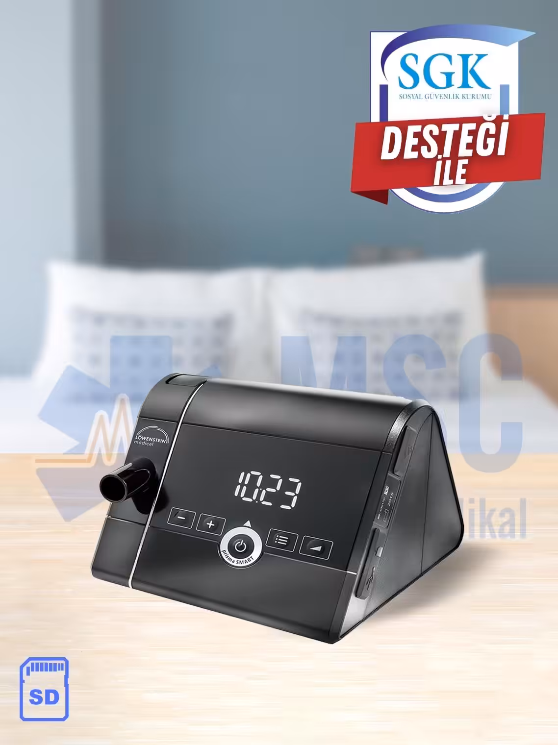 Löwenstein Prisma25St Bilevel Bpap Cihazı + Maske + Nemlendirici