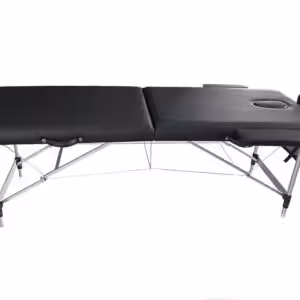 MAXİ Katlanabilir Metal Masaj Masası, Çanta Tipi Masaj ve Tedavi Yatağı Siyah