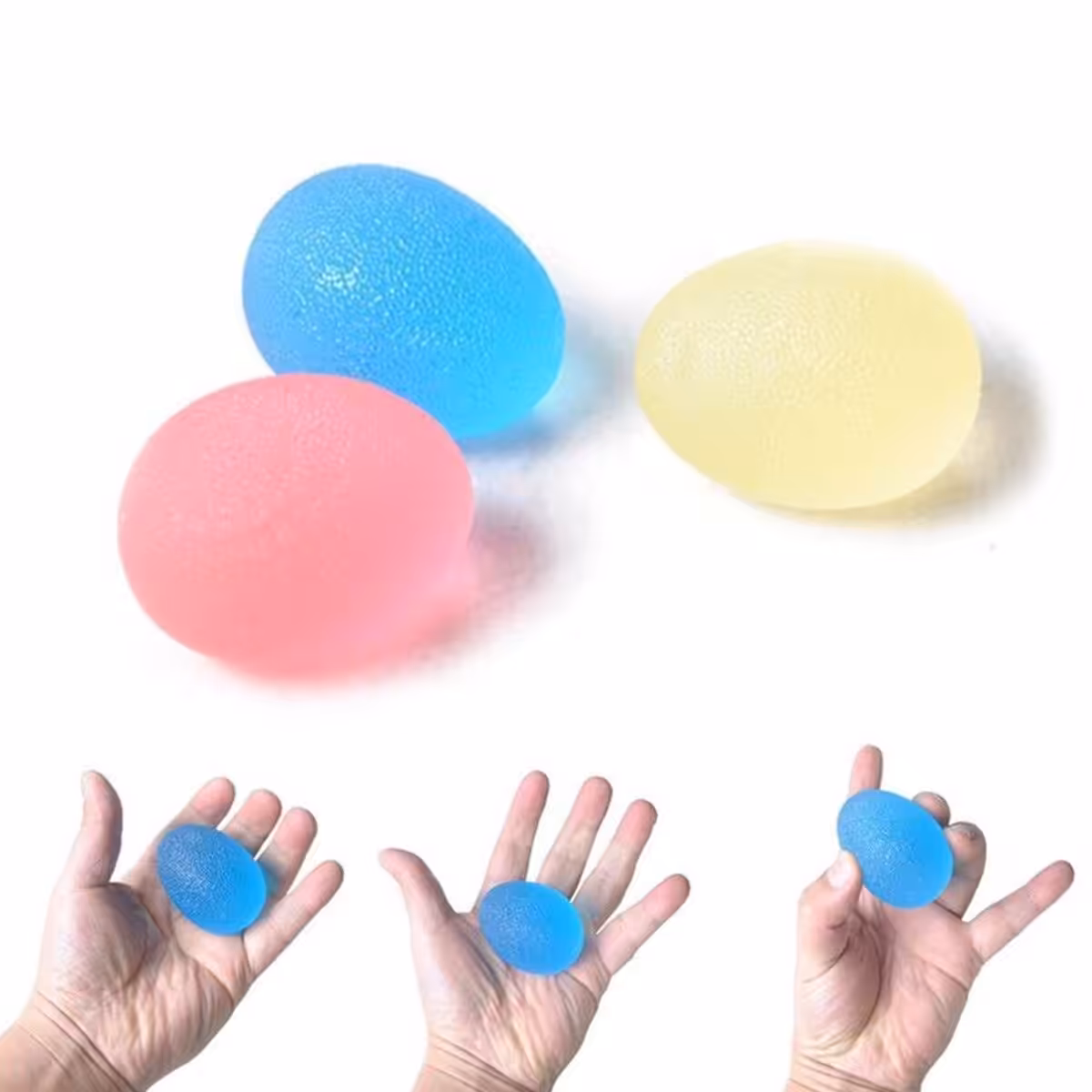 Maxi Yumurta Top, Silikon El Egzersiz Topu Kırmızı (Hafif)