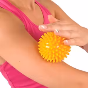 MVS El Egzersiz Masaj ve Duyu Topu , Yumuşak Dikenli Top Sarı Renk 8 CM