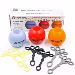 MVS Hand Master Plus Parmak ve El Egzersiz Güçlendirme Kuvvetlendirici 3 Lü Set