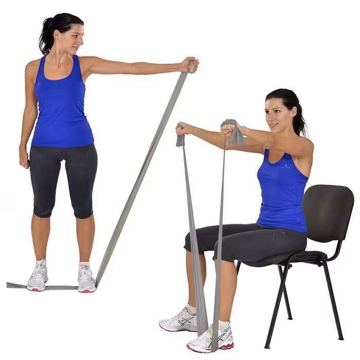 MVS Pilates & Yoga Egzersiz Bandı , Theraband Gümüş(ekstra Güçlü) 1.5 Mt