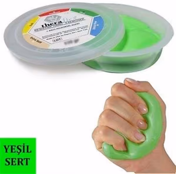 MVS Theraflex Putty El Egzersiz Hamuru Yeşil Renk (Güçlü) 85 Gr
