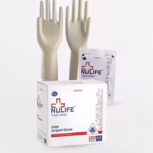 Nulife Lateks Cerrahi Eldiven Steril Pudrasız 7 Numara 50 Adet