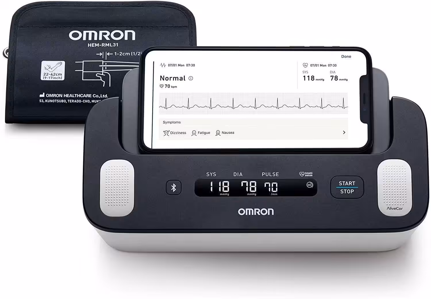 Omron Complete HEM 7530T 2si 1 Arada Tansiyon Aleti ve EKG Cihazı