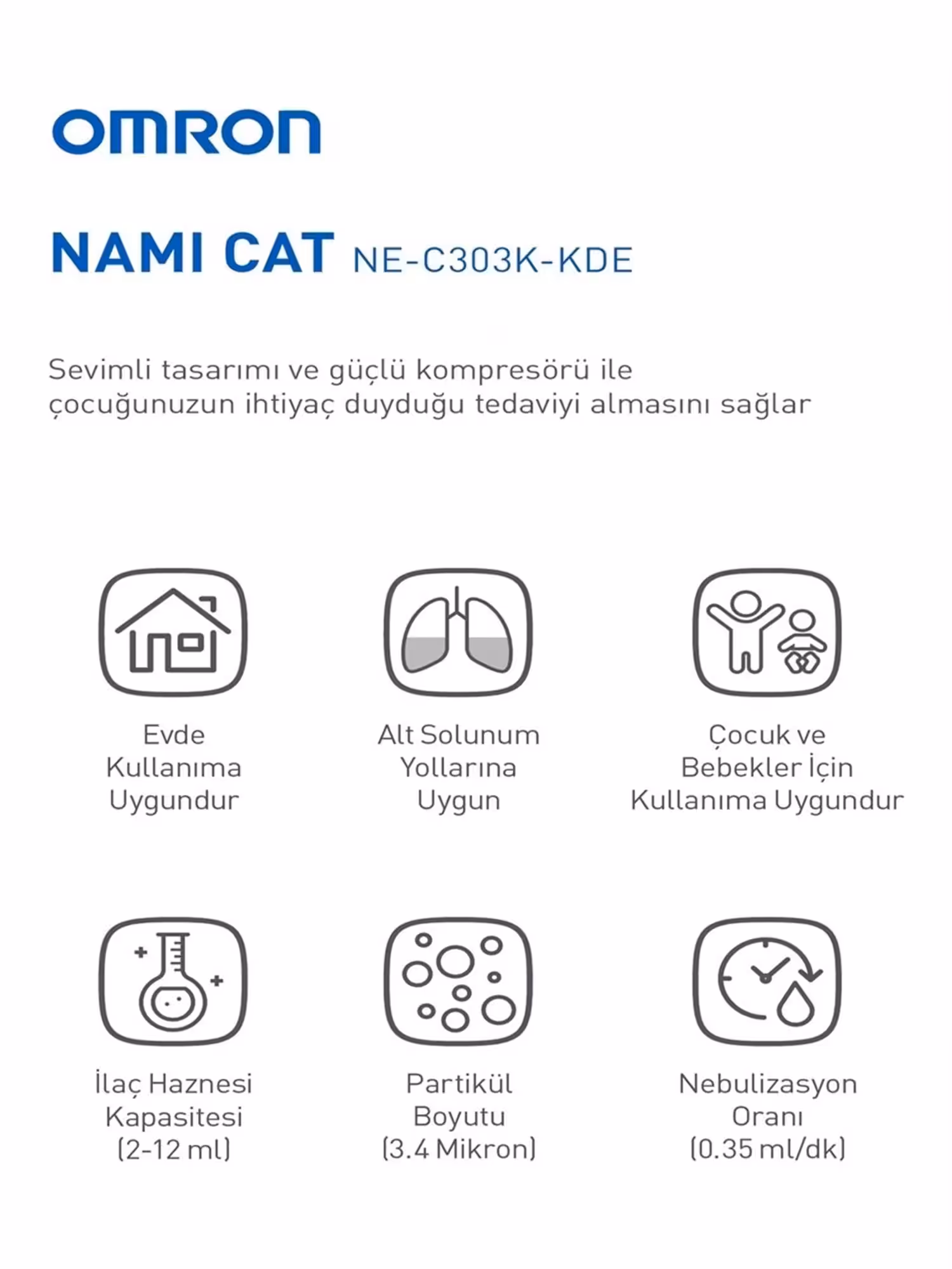 Omron Nami Cat Compressor Nebülizatör