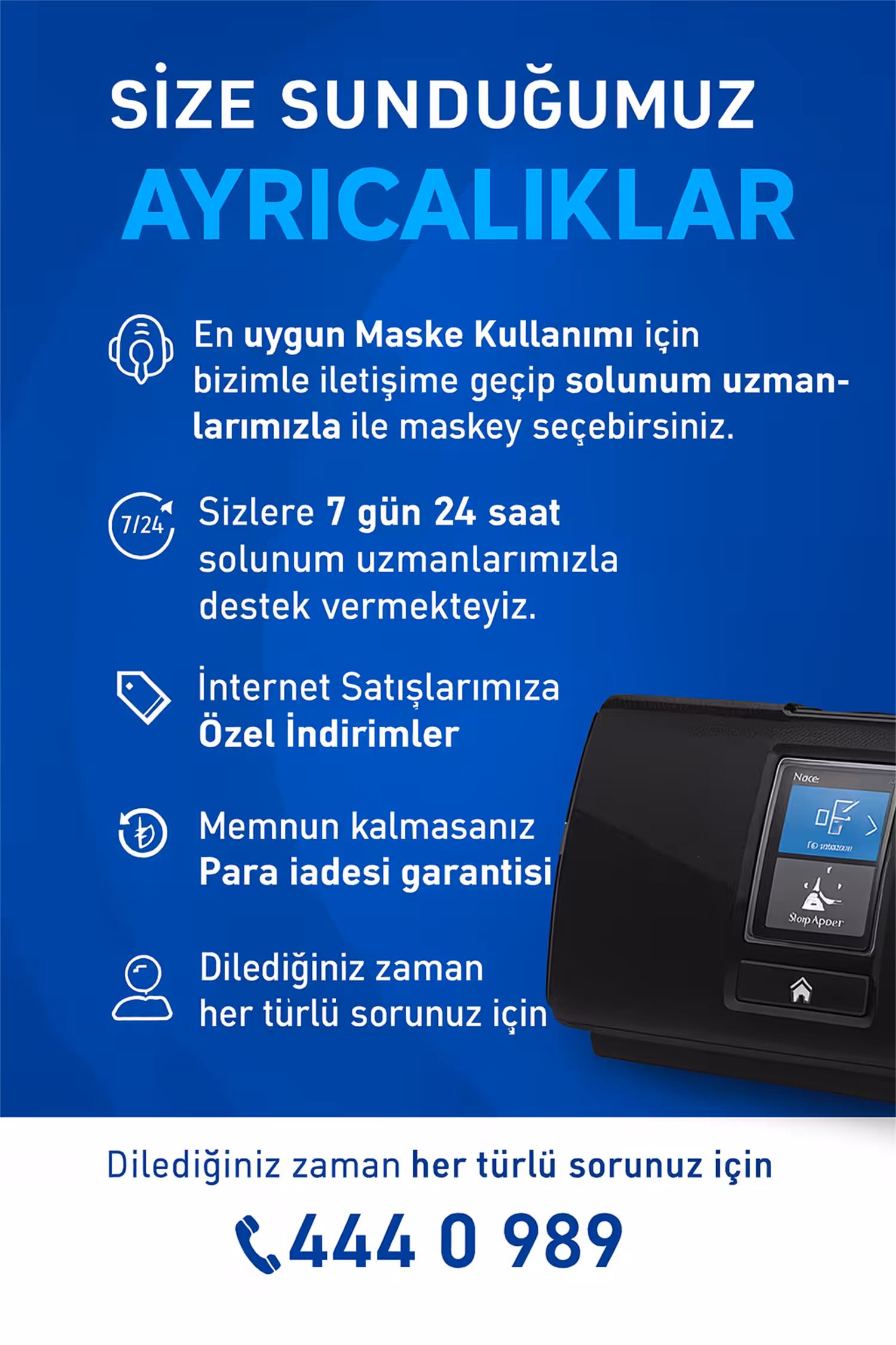 ResMed AirSense Elite Sabit Basınçlı CPAP Uyku ve Solunum Cihazı