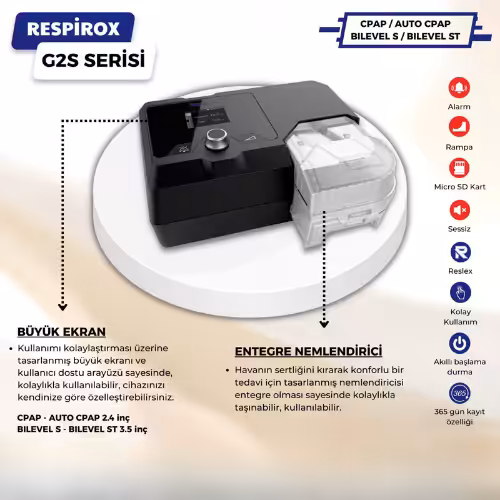 Respirox G2S Auto Cpap Cihazı + Maske + Nemlendirici