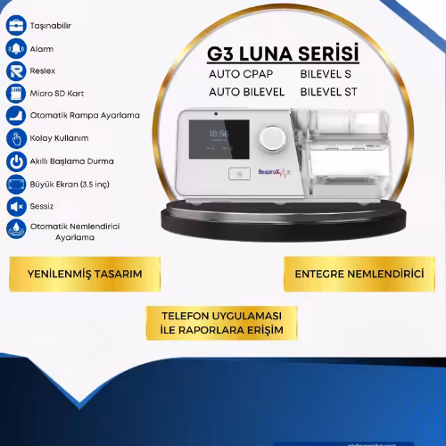 Respirox G3 Plus Auto BPAP Cihazı ISITICILI HORTUM İLE BİRLİKTE