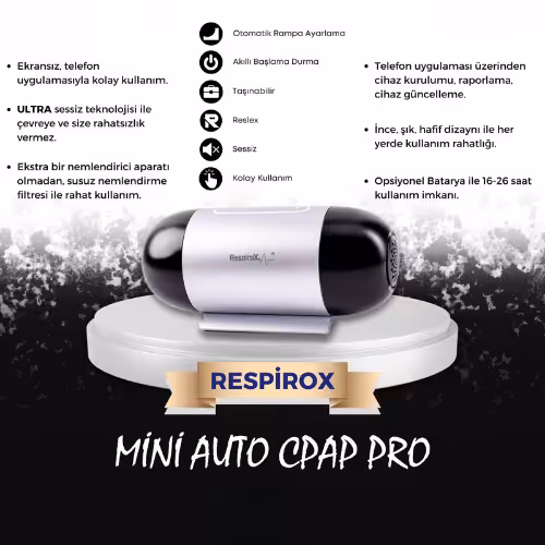 Respirox M1 Mini AutoCpap Cihazı P2 MASKE DAHİL