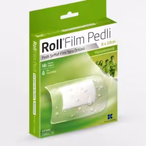 Roll Film Pedli Şeffaf Film Yara Örtüsü Hipoalerjenik 8 X 10 Cm 10 Lu Kutu