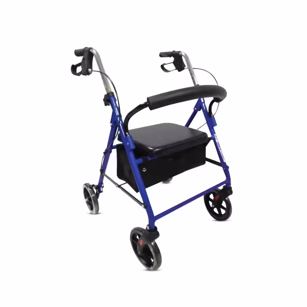 Sdm 9146L 4 Tekerlekli Katlanılabilir Walker Mavi Bordo