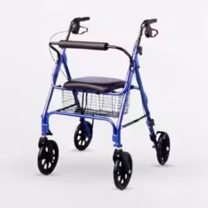 SDM 9146L Alüminyum Rollator Yürüteç Tekerlekli Katlanır Mavi 8 inç
