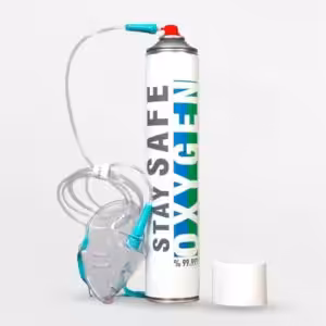 Stay Safe Taşınabilir Oksijen Tüpü Maskeli 350 Nefeslik