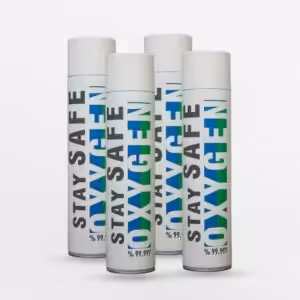 Stay Safe Taşınabilir Oksijen Tüpü Maskeli 4 Adet