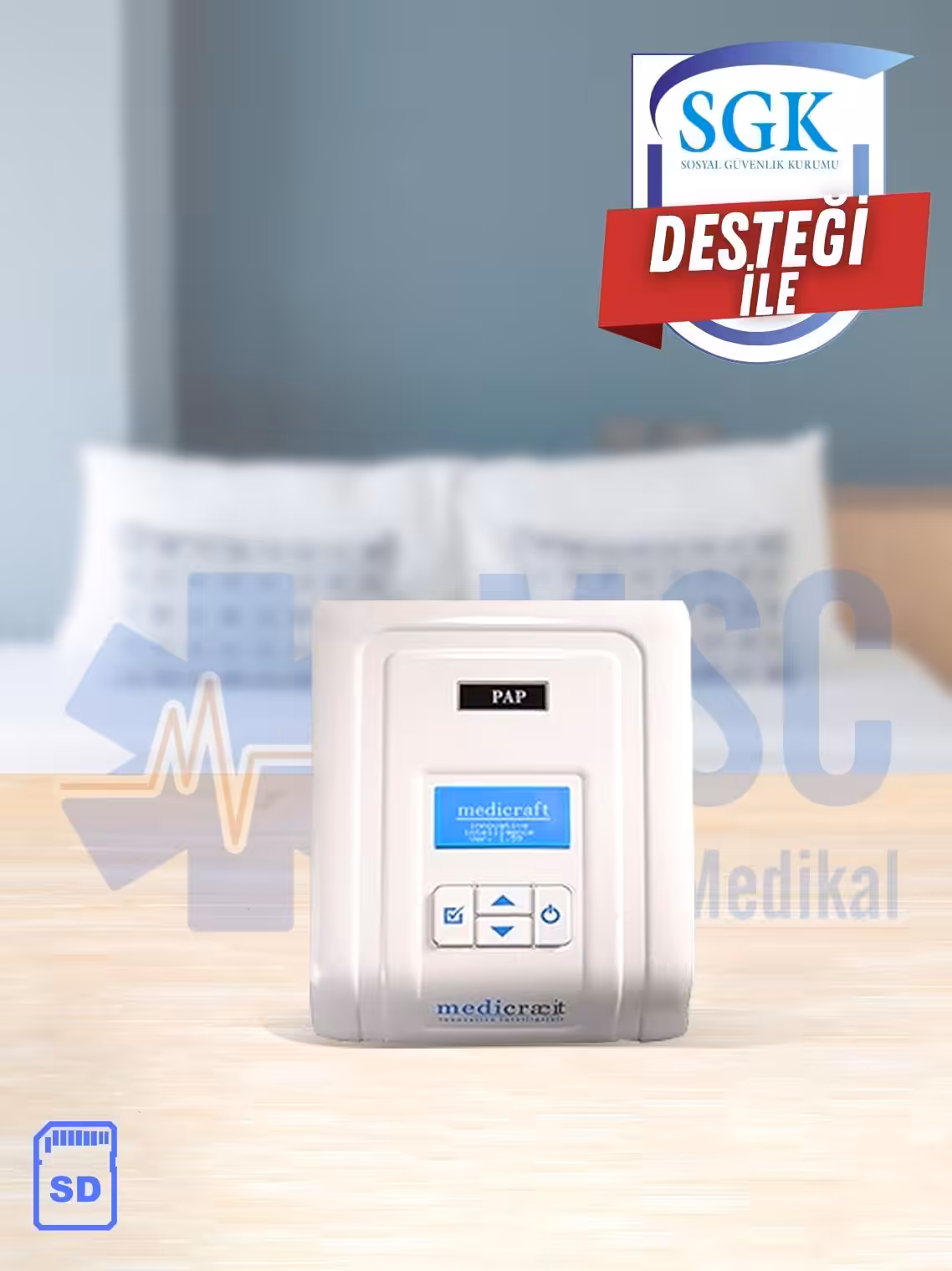 Vestel Medicraft Bpap St Cihazı + Maske + Nemlendirici