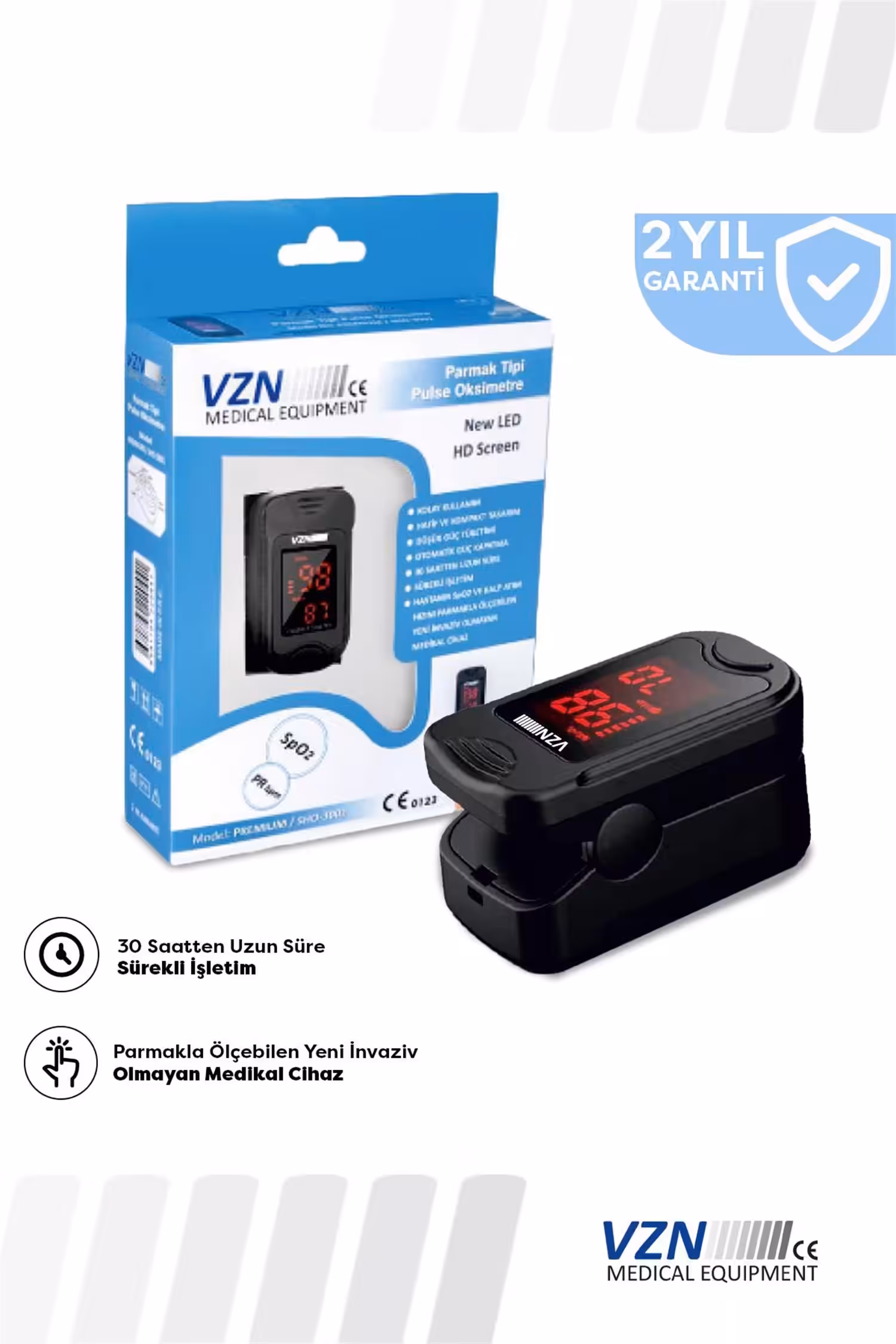 VZN Premium Parmak Tipi Pulse Oksimetre SHO 3001